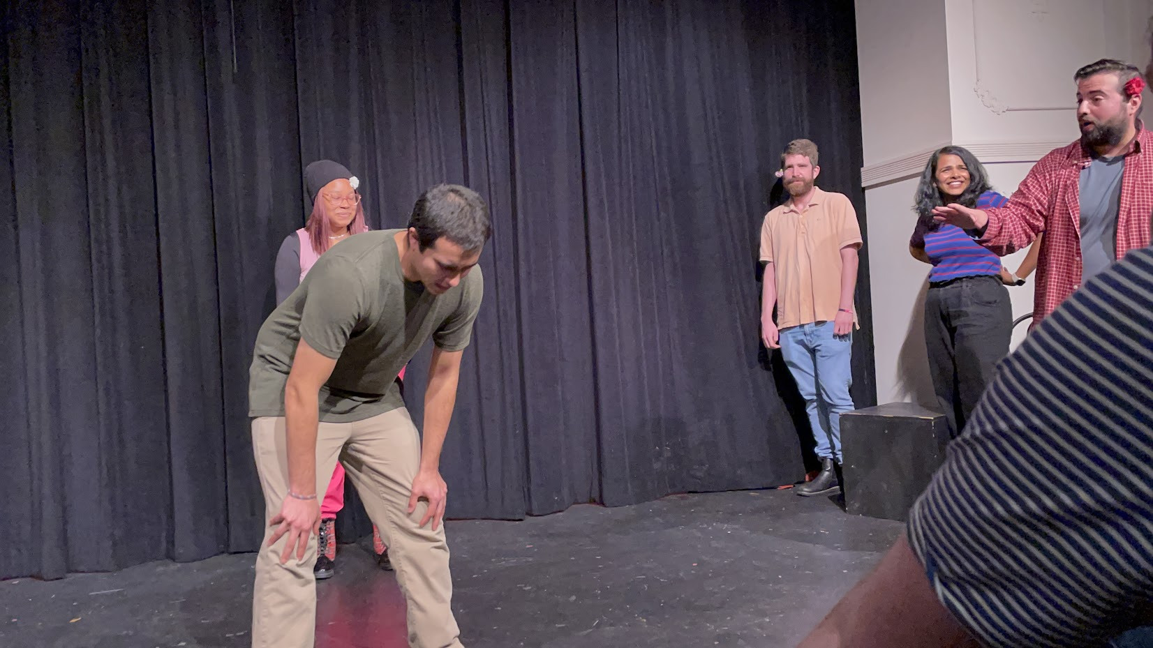 Performing onstage at the Philly Improv Theater.